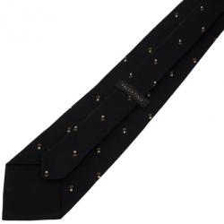 مملوكة مسبقًا Valentino Black Woven Silk Tie