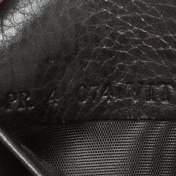 Pre Owned Valentino Black Leather Card Holder 