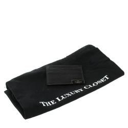 Pre Owned Valentino Black Leather Card Holder 