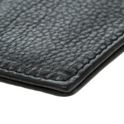 Pre Owned Valentino Black Leather Card Holder 