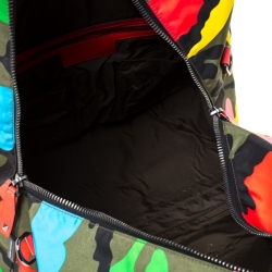 Valentino Multicolor Nylon Large Rockstud Holdall Duffle Bag