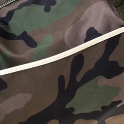 Valentino Green Camouflage Print Nylon Rockstud Duffle Bag