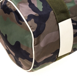 Valentino Green Camouflage Print Nylon Rockstud Duffle Bag