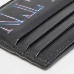 Valentino Black Leather VLTN Card Holder