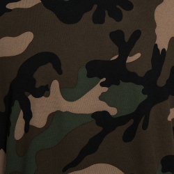 Pre Owned Valentino Green Cotton Camouflage Print Shoulder Stripe Detail T Shirt L