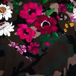 Pre Owned Valentino Multicolor Cotton Dew Camou Print T Shirt L