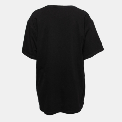 Pre Owned Valentino Black Cotton Vlogo Dreamers T-Shirt M