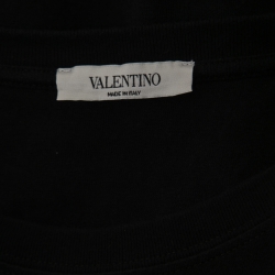 Pre Owned Valentino Black Cotton Vlogo Dreamers T-Shirt M