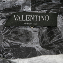 Pre Owned Valentino Grey Butterfly Print Cotton T-Shirt L