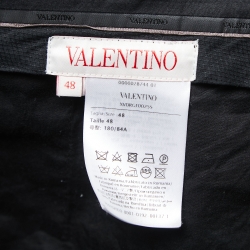 Valentino Black Wool & Mohair Trousers M