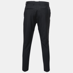 Valentino Black Wool & Mohair Trousers M