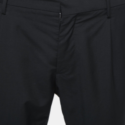 Valentino Black Wool & Mohair Trousers M