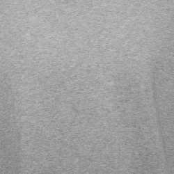 Pre Owned Valentino Grey Cotton Rockstud Detail Crewneck T-Shirt L