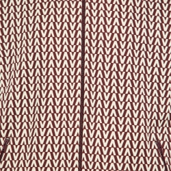 Pre Owned Valentino Burgundy VLogo Printed Knit Zip Front Jacket S