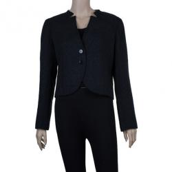 مملوكة مسبقًا Valentino Black Jacket with Leopard Print Lining XL