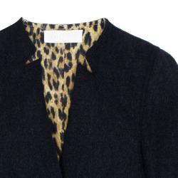 مملوكة مسبقًا Valentino Black Jacket with Leopard Print Lining XL