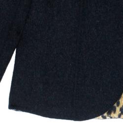 مملوكة مسبقًا Valentino Black Jacket with Leopard Print Lining XL