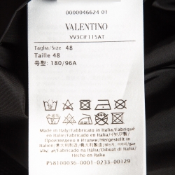 Pre Owned Valentino Black Synthetic Zip-Up Windbreaker Jacket M