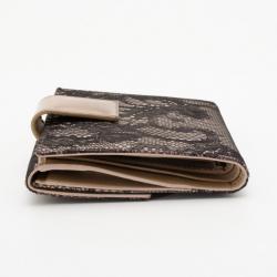 Pre Owned Valentino Black Lace Nylon Fused Flap Wallet