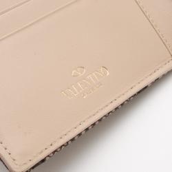 Pre Owned Valentino Black Lace Nylon Fused Flap Wallet