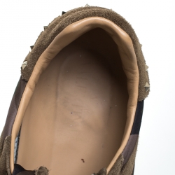 Pre Owned Valentino Multicolor Camo Butterfly Printed Rockrunner Sneakers Size 42