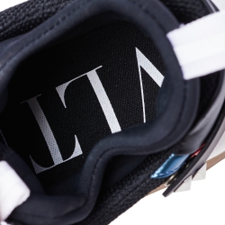 مملوكة مسبقًا Valentino Multicolor Leather And Net Lace Up Sneakers Size 40