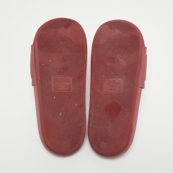 Valentino Red Rubber VLTN Slide Sandals Size 41
