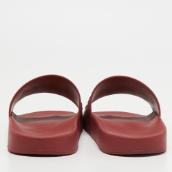 Valentino Red Rubber VLTN Slide Sandals Size 41