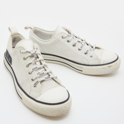 Pre Owned Valentino White Mesh and Rubber Low Top Giggies Sneakers Size 41