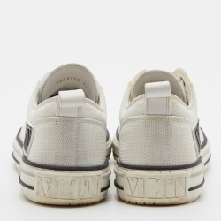 Pre Owned Valentino White Mesh and Rubber Low Top Giggies Sneakers Size 41