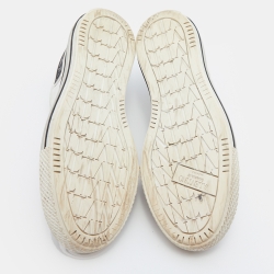 Pre Owned Valentino White Mesh and Rubber Low Top Giggies Sneakers Size 41