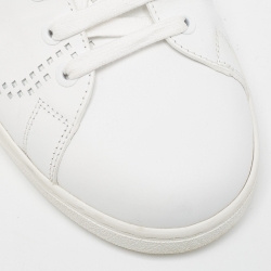 Pre Owned Valentino White Leather Backnet Sneakers Size 42