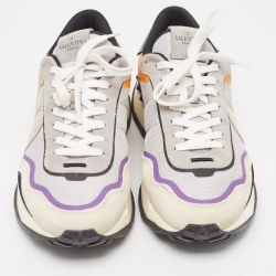 Pre Owned Valentino Multicolor Suede and Mesh Low Top Sneakers Size 44