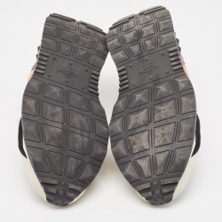 Pre Owned Valentino Multicolor Suede and Mesh Low Top Sneakers Size 44