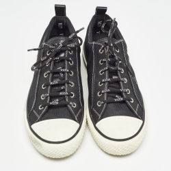 Pre Owned Valentino Black Mesh Giggies Sneakers Size 42.5