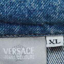 Pre Owned Versace Jeans Couture Blue Denim Button Front Jacket XL