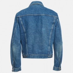Pre Owned Versace Jeans Couture Blue Denim Button Front Jacket XL
