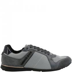 Versace Jeans Grey Fabric and Suede Lace Up Sneakers Size 43