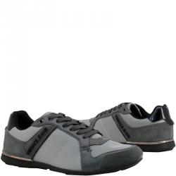 Versace Jeans Grey Fabric and Suede Lace Up Sneakers Size 43
