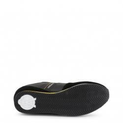 Pre Owned Versace Jeans Black Suede and Faux Leather Lace Up Sneakers Size 43