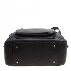 Versace Black Leather Duffle Bag