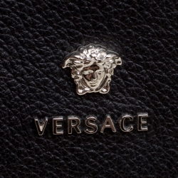 Versace Black Leather Duffle Bag