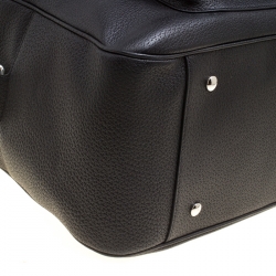Versace Black Leather Duffle Bag