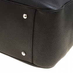 Versace Black Leather Duffle Bag