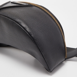 Versace Black Leather V Greca Signature Belt Bag 