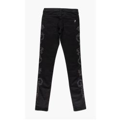 Pre Owned Versace Black Marty New Embroidered Denim Pants S (31)