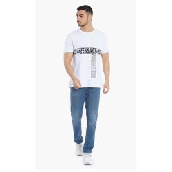 Pre Owned Versace White Logo Graphic Print T-Shirt XL