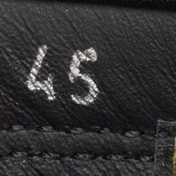 Pre Owned Versace Black Leather Medusa Detail Slip On Loafers Size 45