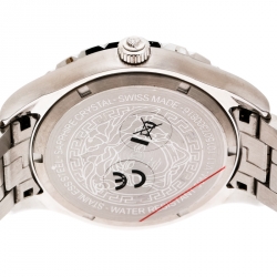 Versace Blue Stainless Steel Hellenyium GMT V11 Men's Wristwatch 42 mm