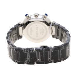 Pre Owned Versace Black Stainless Steel Ceramic Reve 95C Women's Wristwatch 40 mm